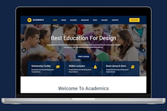 build educational website online course website elearning website college websit