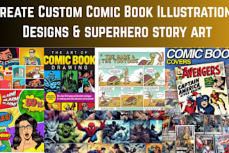 create custom comic book illustrations designs  superhero story art work amazon
