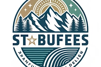 make a bold and unique mountain logo for your brand or adventure business