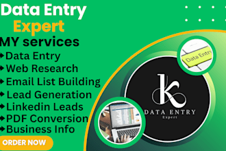 do data entry, lead generation for construction and educatio industries