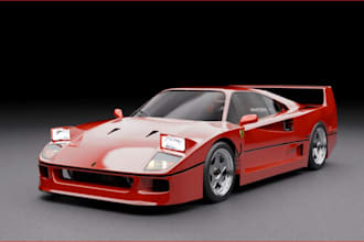 create 3d vehicle model,vinatge car stl,body kit,sport game,luxury car rendering