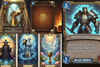 design custom trading card, game art characters card templates board game assets