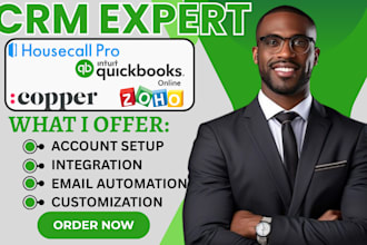 housecall pro zoho copper jobnimbus crm bitrix24 quickbooks invoicing automation