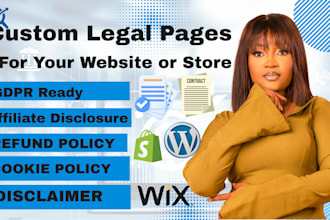 write refund policy, cookie policy, disclaimer, and affiliate disclosure