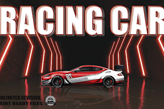 do unique, racing car wrap and sports car design