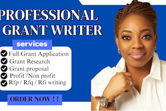 research, apply and write grant proposal for businesses and non profit grant