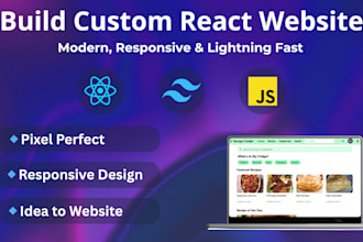 build a modern, responsive react website with tailwind CSS