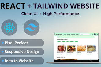 build a custom react website with tailwind CSS