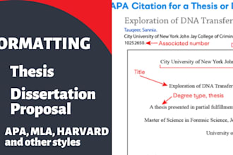 fully format or set the correct layout of your thesis or dissertation