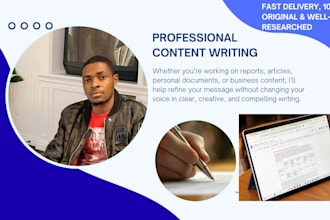 provide writing support through editing and structure review
