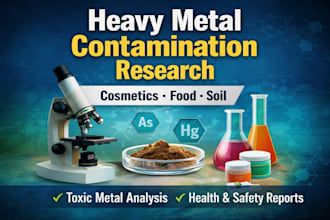 research heavy metal contamination in cosmetics, food and soil