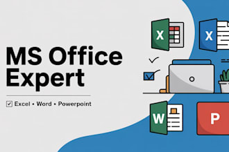 do professional ms office work in excel word and powerpoint