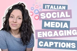 write engaging italian captions for your brand