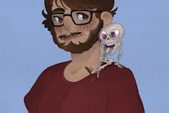 portray you and your sona or mascotte