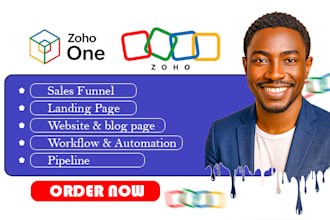 setup zoho CRM zoho campaign zoho form zoho site landing page design in zoho