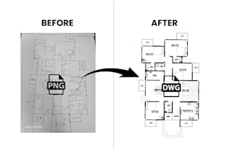 convert your pdf, image or hand sketch to  autocad dwg