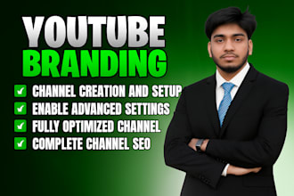 create youtube channel with logo and full setup