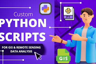 deliver custom python scripts for gis, remote sensing data analysis