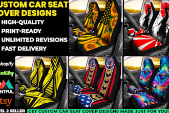design stunning custom car seat covers for pod and etsy