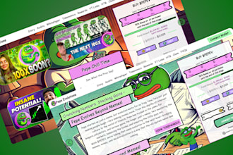 create crypto token website, coin or memecoin website