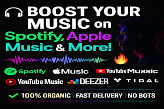 promote soundcloud music, spotify music youtube music for UK USA streams