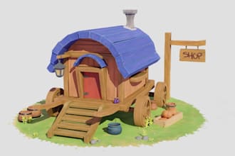 create a stylized low poly 3d asset pack for your game