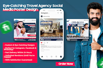 design eye catching social media posters for your brand
