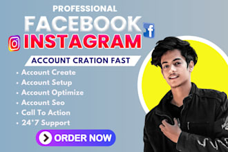 create, set up, and optimize facebook and instagram page fast