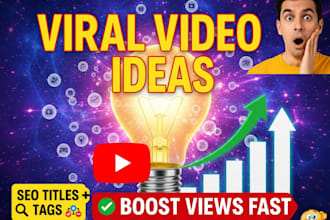 create viral youtube video ideas with SEO titles and tags