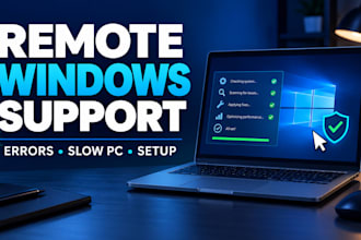 provide remote windows PC troubleshooting and technical support