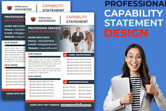 design a professional and creative capability statement