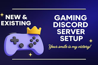 setup a professional gaming discord server for you