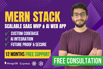 develop a scalable saas mvp and startup web application