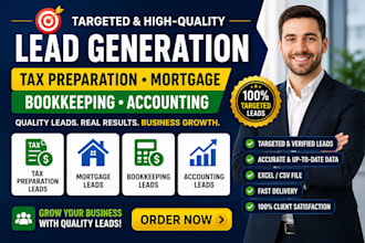 generate tax preparation mortgage bookkeeping accounting leads
