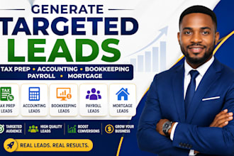 generate targeted tax prep accounting bookkeeping payroll mortgage leads