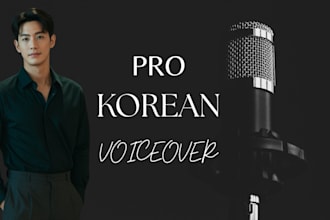 record a professional korean male voice over
