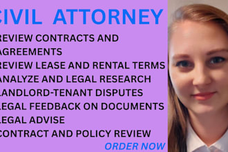 review contracts, lease, agreement, policy, and landlord disputes, etc
