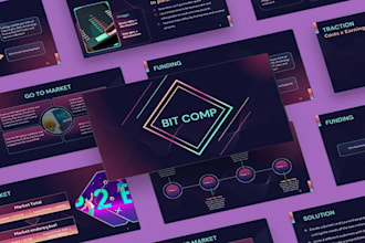design startup crypto pitch deck, powerpoint,  investor pitch deck, blockchain