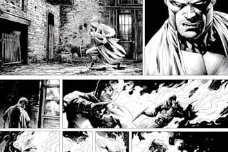 draw your comic art, comic book, illustrations, comic pages