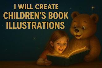 illustrate your childrens book with custom cute storybook illustrations