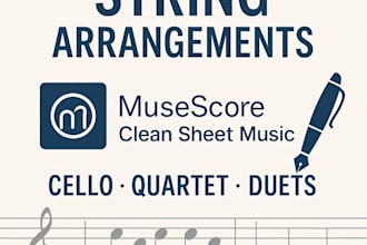 create string arrangements or sheet music using musescore