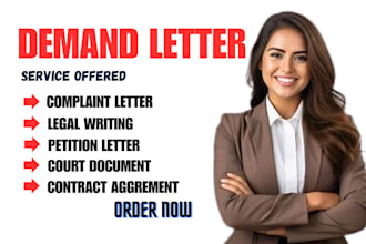 write motion, petition, lawsuit, pleadings, demand letters and legal document