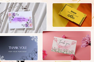 design amazon thank you card, product insert card