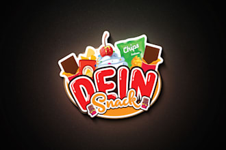 desserts, candy, chocolate, bakery, sweets treats or food logo