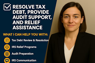 resolve irs tax debt, provide audit support, and relief assistance