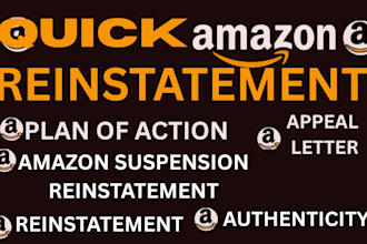 write approved amazon appeal letter and poa to reinstate suspended account