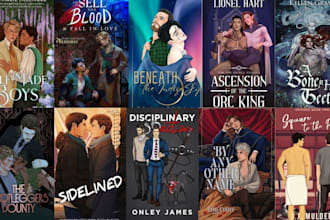 illustrate gay bara romance novel book cover mafia sport lgbtq erotic ya lesbian