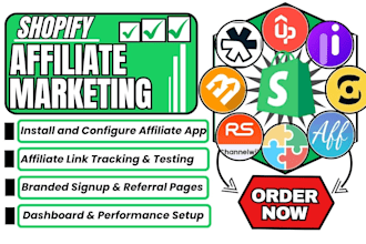 setup shopify affiliate marketing program uppromote goaffpro bixgrow refersion