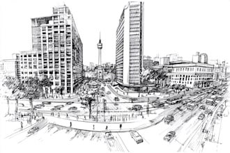draw architecture and urban design sketches
