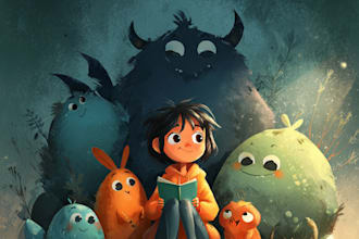 design complete children storybook with illustration